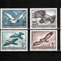 Austria 1950/53, Mi #955-956 + 968X+Y + 984-987, pasari, MNH, cota Michel 347 €