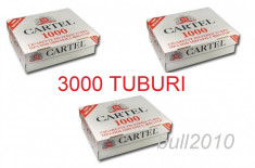 SUPER OFERTA!!!! 3 x Tuburi CARTEL 1000 tuburi / cutie, TOTAL 3000 TUBURI pentru injectat tutun, tigari foto