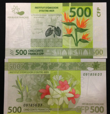 TERITORIILE FRANCEZE DIN PACIFIC-500 FRANCS 2014-UNC!! foto