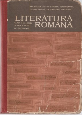 Coord. SERBAN CIOCULESCU - LITERATURA ROMANA { 1969, 422 p.} foto