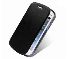 Husa Samsung Galaxy Trend Lite S7390 S7392 Flip Case Slim Black foto
