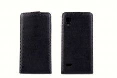 Husa LG Optimus L9 P760 P765 Flip Case Slim Inchidere Magnetica Black foto