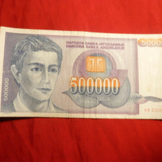 Bancnota 500 000 Dinari 1993 Yugoslavia ,cal.Buna