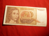 Bancnota 10 000 Dinari 1992 Yugoslavia ,cal.Buna