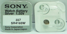 baterie Sony 337 SR416SW baterie casti copiat baterie casca copiat sistem de copiat baterii pentru microcasca , microcasca japoneza ,baterie sony NOU foto