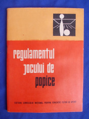 REGULAMENTUL JOCULUI DE POPICE - FEDERATIA ROMANA DE POPICE - 1969 - TIRAJ MIC foto