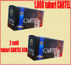 Tuburi CARTEL 1000 / 2 x 500 tuburi injectat tutun, tigari; filtre tigari foto