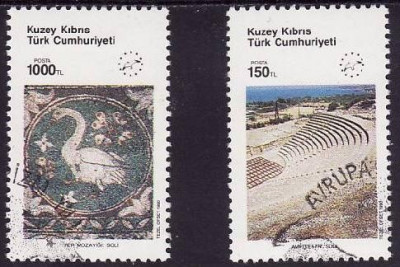 Cipru turc 1990 - cat.nr.262-3 stampilat foto
