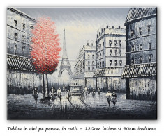 Tablou gigant - Paris in alb si negru (2) - 120x90cm, livrare gratuita 24-48h foto