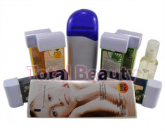 Kit Epilare profesional calitate premium ceara unica folosinta incalzitor ceara cartus ceara rezerva ceara benzi depilatoare foto