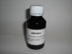 AMONIAC concentrat 100ml ideal in pielarie , curatatorie , sinteze de laborator , hobby etc foto