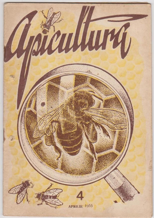 revista APICULTURA nr.4, 1955 (stuparit,albinelor,stuparului,albinarit)