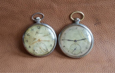 2 ceasuri de buzunar MOLNJA, vechi, reparabile sau pentru piese foto