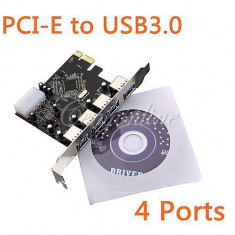 Placa PCI-E la 4 porturi USB 3.0 foto