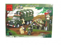 Camion de lupta al armatei tip lego army, 308 piese, jucarie constructiva, Enlighten 811 foto