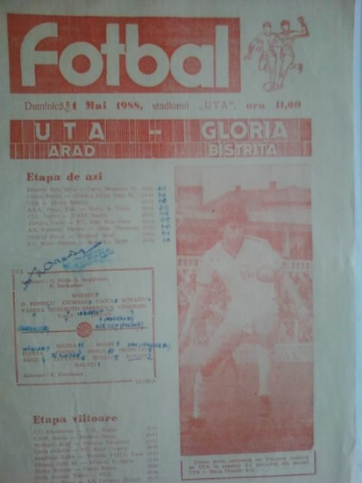UTA - Gloria Bistrita (1 mai 1988)