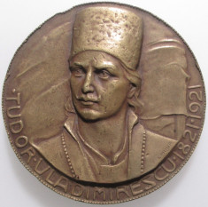 [ - H - ] Medalie 1821 - 1921 Tudor Vladimirescu Eroul Redesteptarii Nationale foto