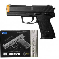 PISTOL AIRSOFT CYMA GALAXY REPLIK BERETTA 6MM,CU BILE,PROPULSIE SPRING LEGALA+1000 BILE BONUS ! foto