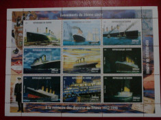 Guineea Vapoare Titanic bloc mnh 1998 foto
