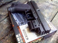 PISTOL AIRSOFT REPLIK HELLFIRE COMPACT 6mm,PROPULSIE SPRING 200 fps,INCARCATOR,TINTA LASER+1000 BILE BONUS! foto