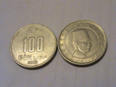 100 Bin lire Turcia 2001 foto