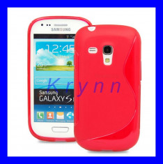 GC200C - Husa gel TPU - Samsung Galaxy S3 SIII Mini i8190 Sline, rosu + FOLIE!!! foto