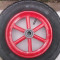 roata roaba rosie cu spite 300-8 ,carut,tractor,remorca,roaba,carucior