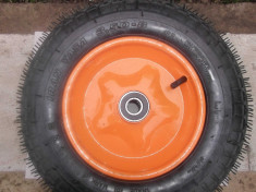 roata roaba portocalie 350-8 ,carut,tractor,remorca,roaba,carucior foto