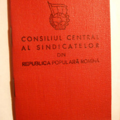 Carnet de Sindicat 1959 cu numeroase Timbre Fiscale ( 112 buc)