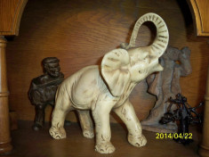 Statueta elefant ceramica sau praf de os foto