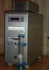 Unitate Calculator Computer PC DESKTOP Sistem racire pe lichid complet cu Carcasa Lian-Li PC-V1000 Aluminiu foto