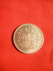 Moneda 50 Lei 1937 Carol II , metal alb ,cal.NC foto