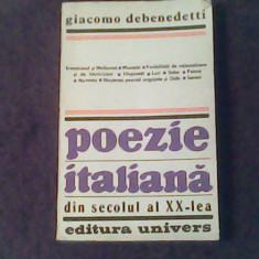 Poezie italiana din secolul al XX-lea-Giacomo Debenedetti