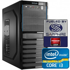 Sistem Desktop, Gaming PC DeLux cu procesor IntelCore I3-3240 3.4 GHZ, 8gb DDR3, HDD 1000 GB,AMD Sapphire HD7750 1GB GDDR5,DVD Writer/Reader,Windows 8 foto