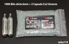 Bile sticla 6mm pusca pistol airsoft Umarex Co2 Gaz 1000buc + 2 capsule Co2 Umarex foto