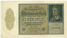 GERMANIA 10.000 MARK MARCI 19 Ianuarie 1922 VF+ [2] foto