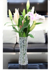 Vaza de flori pliabila pentru decor din material plastic -COD 11001- foto