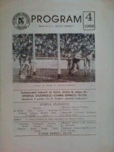 Sportul Studentesc-Chimia Rm.Valcea (6 aprilie 1986)