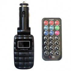 Modulator FM auto cu Telecomanda, Ecran LCD, Slot SD/MMC si Port USB - COD 9002- foto