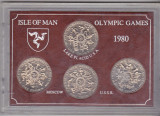 Bnk mnd Insula Man - set 4x1 crown 1980 - Jocurile Olimpice, Europa