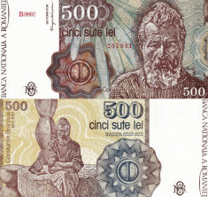 ROMANIA 500 lei ianuarie 1991 UNC!!! foto