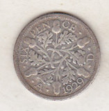 Bnk mnd Marea Britanie Anglia 6 pence 1929 argint, Europa
