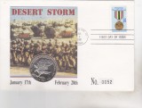 Bnk mnd Insulele Marshall 5 $ 1991 , Desert Storm - FDC, Australia si Oceania