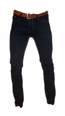 Blugi CONICI - MODEL NOU 2014 (indigo) TIP ZARA - MODEL SLIM FIT / SKINNY / CLUB - ( TOATE MARIMILE: ( 29, 30, 31, 33 ) + CUREA CADOU foto