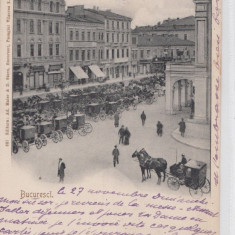 B76691 Romani Bucuresti Piata Teatrului Animatie 1903