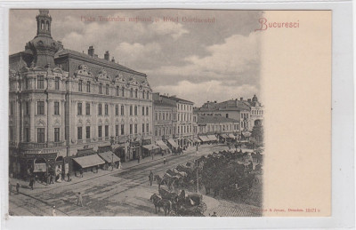 B76575 Romania Bucuresti Piata Teatrului national si hotel Continental 1900 foto