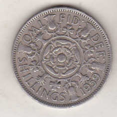 bnk mnd Marea Britanie Anglia 2 shillings 1959 vf