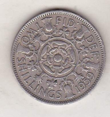 bnk mnd Marea Britanie Anglia 2 shillings 1959 vf