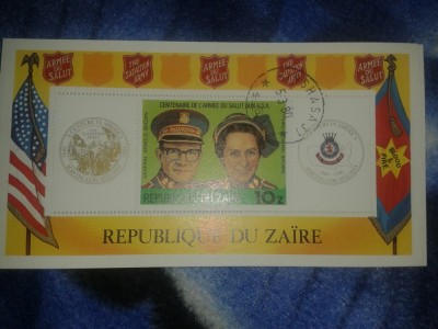 Zair bloc stampilat foto