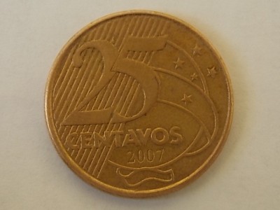 25 CENTAVOS 2007 BRAZILIA foto